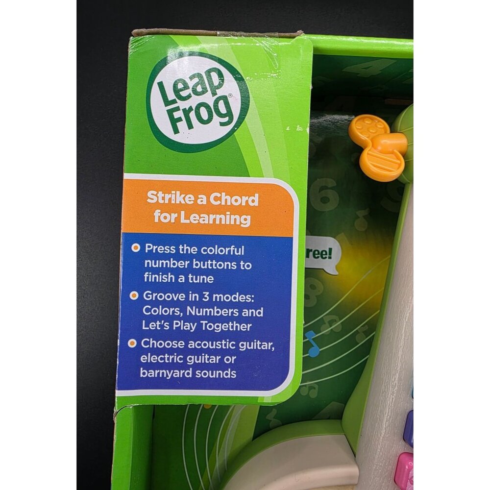 LeapFrog Strum & Count Wooden Guitar Educational Toy 18+ Months Multi-Mode Music - Picture 2 of 10